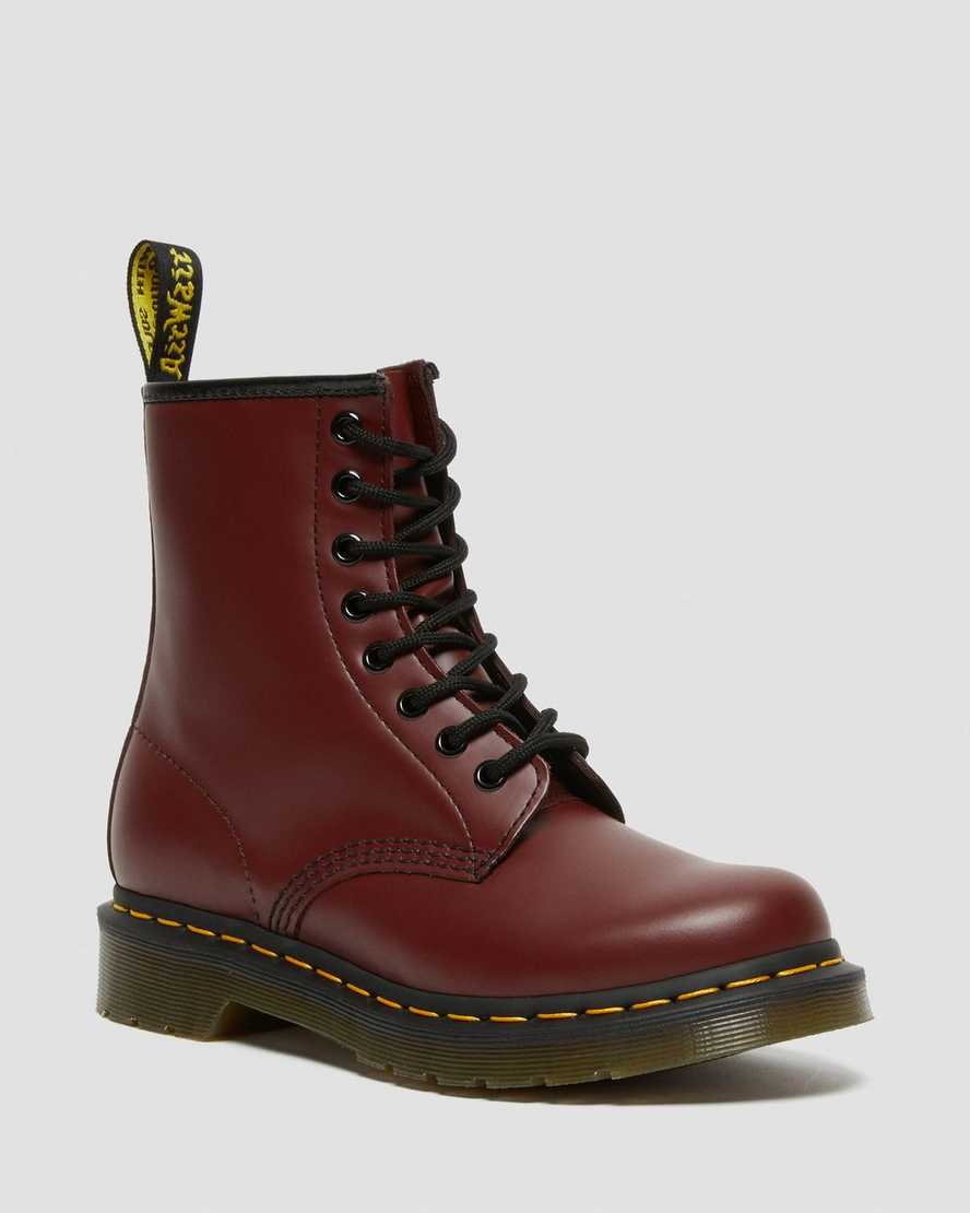 Dr. Martens 1460 Smooth Lær Snørestøvler Dame Rød [8925CMWDG]